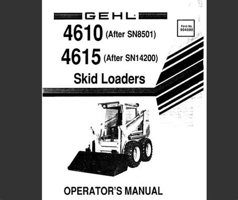 gehl 4610 skid steer owners manual|gehl 4610 skid steer specs.